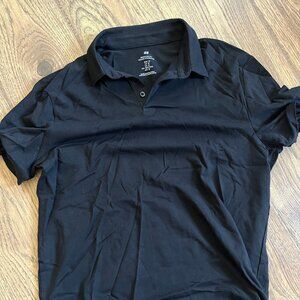 Men's Black H&M Black Polo Regular Fit Size Medium